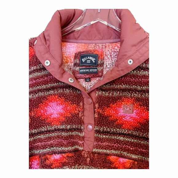 Billabong Adventure Collection Switchback Fleece Pullover Zipper Pockets Sz S - Picture 4 of 7